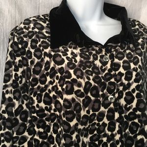 Animal print blouse size large